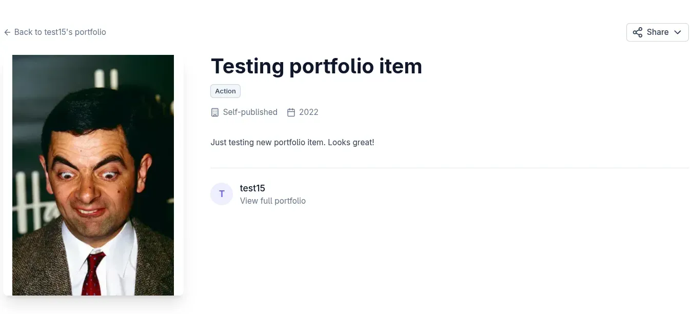 Published ICDb comic creator portfolio item on creators
